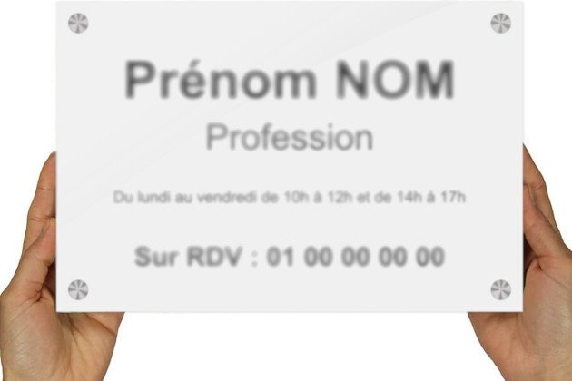 Plaque professionnelle